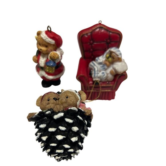 Assorted Christmas Bear & Santa Ornaments, Bundle of 5 - Picture 5 of 9